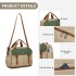 TVK2613 - Kono Expandable Cabin Travel Bag 40×30×20cm - Large Capacity, Water-Resistant, Multi-Compartment Weekend & Carry-On Tote - Khaki and Green