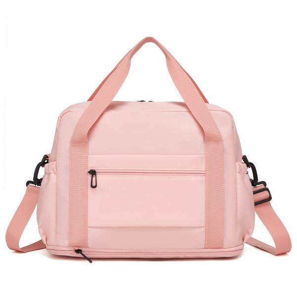 TVK2613 - Kono Expandable Cabin Travel Bag 40×30×20cm - Large Capacity, Water-Resistant, Multi-Compartment Weekend & Carry-On Tote - Pink
