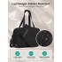 TVK2627 - Kono 25L Unisex Modular Tennis Travel Bag Set, Water Repellent Nylon Gym Bag with Detachable Racket Sleeve - Black