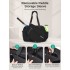 TVK2627 - Kono 25L Unisex Modular Tennis Travel Bag Set, Water Repellent Nylon Gym Bag with Detachable Racket Sleeve - Black