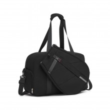 TVK2627 - Kono 25L Unisex Modular Tennis Travel Bag Set, Water Repellent Nylon Gym Bag with Detachable Racket Sleeve - Black