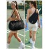 TVK2627 - Kono 25L Unisex Modular Tennis Travel Bag Set, Water Repellent Nylon Gym Bag with Detachable Racket Sleeve - Black