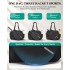 TVK2627 - Kono 25L Unisex Modular Tennis Travel Bag Set, Water Repellent Nylon Gym Bag with Detachable Racket Sleeve - Black