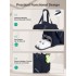 TVK2627 - Kono 25L Unisex Modular Tennis Travel Bag Set, Water Repellent Nylon Gym Bag with Detachable Racket Sleeve - Navy