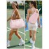 TVK2627 - Kono 25L Unisex Modular Tennis Travel Bag Set, Water Repellent Nylon Gym Bag with Detachable Racket Sleeve - Pink