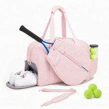 TVK2627 - Kono 25L unisex modularer Tennis-Reisetaschen-Set, wasserabweisende Nylon-Sporttasche mit abnehmbarer Schlägertasche - Rosa TVK2627 - Kono 25L unisex modularer Tennis-Reisetaschen-Set, wasserabweisende Nylon-Sporttasche mit abnehmbarer Schlägertasche - Rosa
