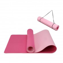 Yoga-1 - Kono TPE rutschfeste klassische Yogamatte - Pflaume und Rosa