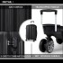 K1777L - Kono 24 Inch ABS Hard Shell Suitcase Luggage - Black