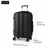 K1777L - Kono 24 Inch ABS Hard Shell Suitcase Luggage - Black