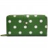 L1109D2 - Miss Lulu Oilcloth Purse Polka Dot Green 