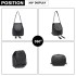 L1414 - Miss Lulu Totenkopf-Nieten Rucksack Schultertasche - Schwarz