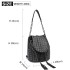 L1414 - Miss Lulu Totenkopf-Nieten Rucksack Schultertasche - Schwarz