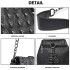 L1414 - Miss Lulu Totenkopf-Nieten Rucksack Schultertasche - Schwarz