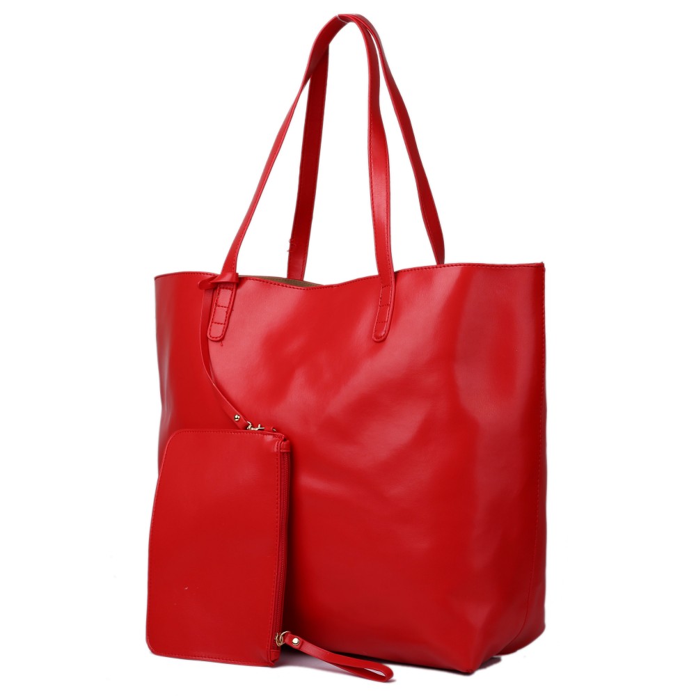 Large Red Leather Tote Bag | Confederated Tribes of the Umatilla Indian Reservation