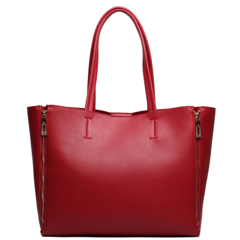 black handbag red interior