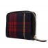 L1518 - Miss Lulu Small Canvas Tartan Purse Red