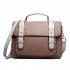 L1521 - Miss Lulu Classic Satchel Shoulder Bag Brown