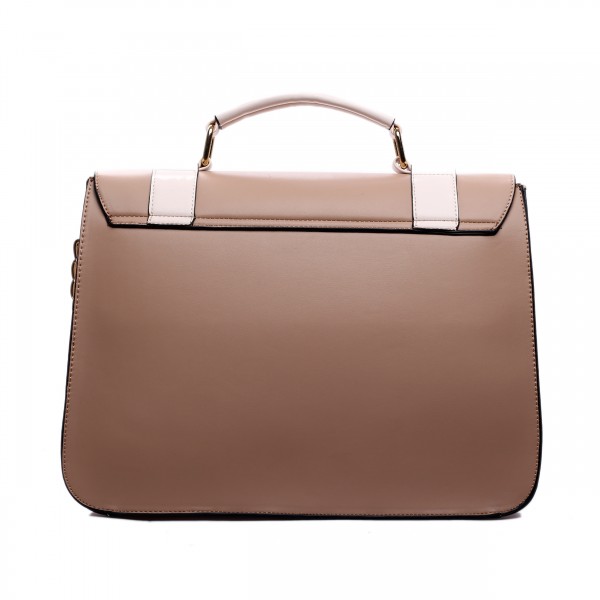L1521 - Miss Lulu Classic Satchel Shoulder Bag Brown