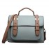 L1521 - Miss Lulu Classic Satchel Shoulder Bag Grey