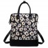 L1523DS - Miss Lulu Large Daisy Backpack Shoulder Bag Black