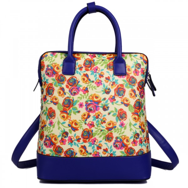 L1523NF - Miss Lulu Large Flower Backpack Shoulder Bag Yellow