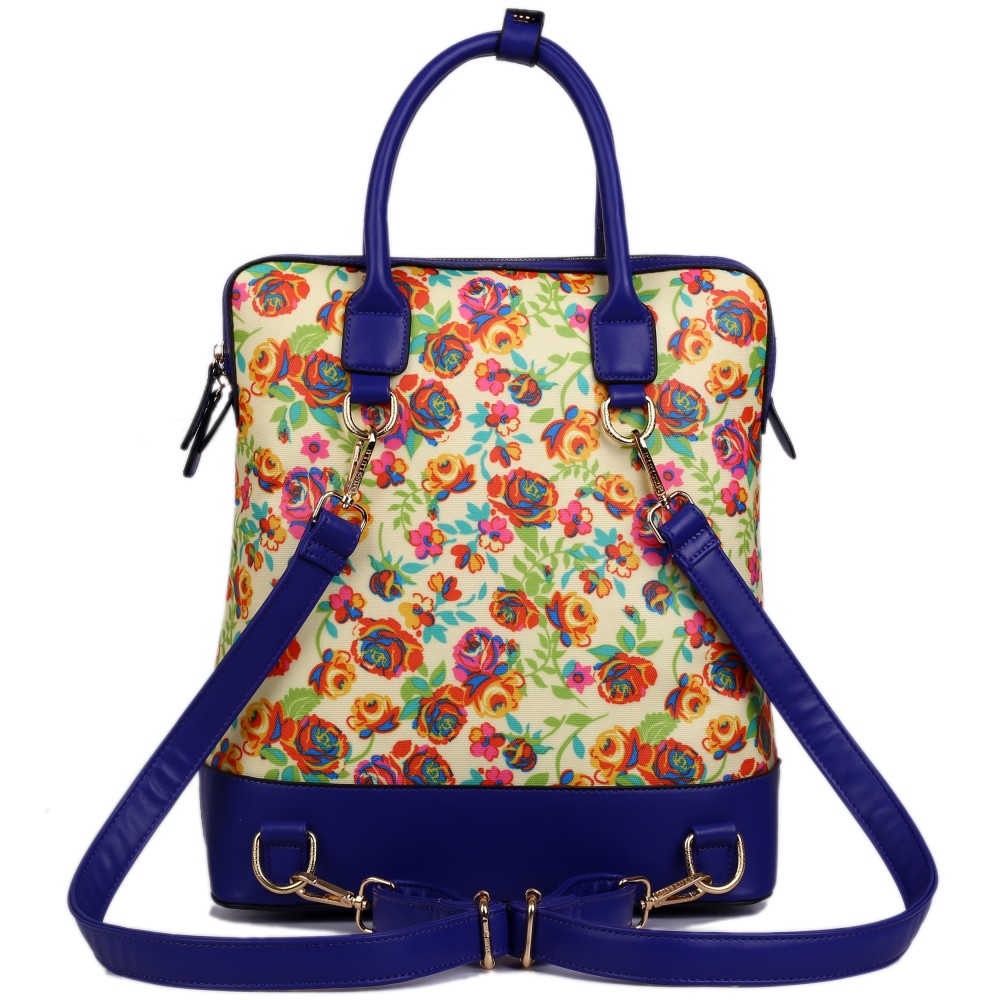 L1523NF Miss Lulu Large Flower Backpack Shoulder Bag Yellow