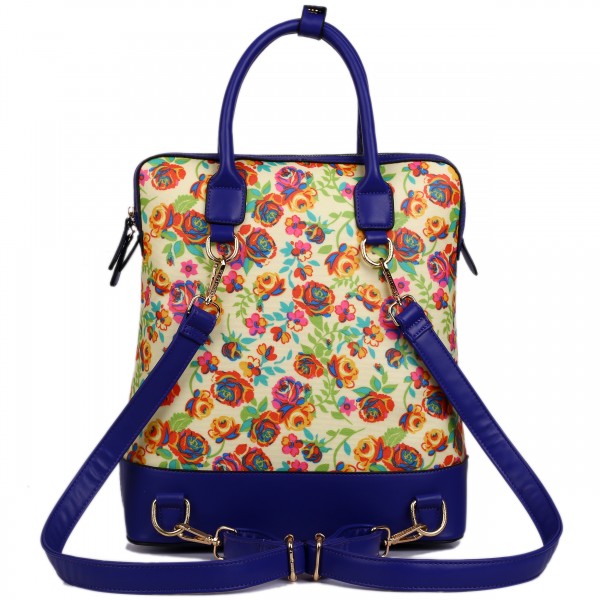 L1523NF - Miss Lulu Large Flower Backpack Shoulder Bag Yellow