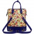 L1523NF - Miss Lulu Large Flower Backpack Shoulder Bag Yellow