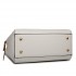 LF1627 - Miss Lulu Faux Leather Two Compartment Shoulder Bag Beige