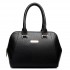 LF1627 - Miss Lulu Faux Leather Two Compartment Shoulder Bag Black