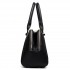 LF1627 - Miss Lulu Faux Leather Two Compartment Shoulder Bag Black