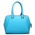 LF1627 - Miss Lulu Faux Leather Two Compartment Shoulder Bag Light Blue