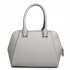LF1627 - Miss Lulu Faux Leather Two Compartment Shoulder Bag Grey