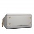 LF1627 - Miss Lulu Faux Leather Two Compartment Shoulder Bag Grey