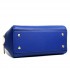 LF1627 - Miss Lulu Faux Leather Two Compartment Shoulder Bag Navy