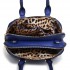 LF1627 - Miss Lulu Faux Leather Two Compartment Shoulder Bag Navy