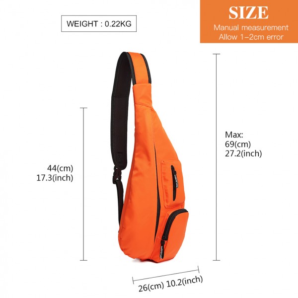 LB1934 - Miss Lulu Beiläufig Einzelband Sling Rucksack - Orange