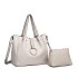 LB1935 - MISS LULU SOFT LEATHER LOOK 2-IN-1 SHOULDER BAG - BEIGE LB1935 - MISS LULU SOFT LEATHER LOOK 2-IN-1 SHOULDER BAG - BEIGE