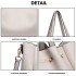 LB1935 - MISS LULU SOFT LEATHER LOOK 2-IN-1 SHOULDER BAG - BEIGE LB1935 - MISS LULU SOFT LEATHER LOOK 2-IN-1 SHOULDER BAG - BEIGE