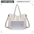 LB1935 - MISS LULU SOFT LEATHER LOOK 2-IN-1 SHOULDER BAG - BEIGE LB1935 - MISS LULU SOFT LEATHER LOOK 2-IN-1 SHOULDER BAG - BEIGE