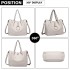 LB1935 - MISS LULU SOFT LEATHER LOOK 2-IN-1 SHOULDER BAG - BEIGE LB1935 - MISS LULU SOFT LEATHER LOOK 2-IN-1 SHOULDER BAG - BEIGE