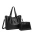 LB1935 - MISS LULU SOFT LEATHER LOOK 2-IN-1 SHOULDER BAG - BLACK LB1935 - MISS LULU SOFT LEATHER LOOK 2-IN-1 SHOULDER BAG - BLACK