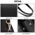 LB1935 - MISS LULU SOFT LEATHER LOOK 2-IN-1 SHOULDER BAG - BLACK LB1935 - MISS LULU SOFT LEATHER LOOK 2-IN-1 SHOULDER BAG - BLACK