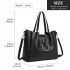 LB1935 - MISS LULU SOFT LEATHER LOOK 2-IN-1 SHOULDER BAG - BLACK LB1935 - MISS LULU SOFT LEATHER LOOK 2-IN-1 SHOULDER BAG - BLACK