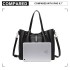 LB1935 - MISS LULU SOFT LEATHER LOOK 2-IN-1 SHOULDER BAG - BLACK LB1935 - MISS LULU SOFT LEATHER LOOK 2-IN-1 SHOULDER BAG - BLACK