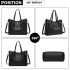 LB1935 - MISS LULU SOFT LEATHER LOOK 2-IN-1 SHOULDER BAG - BLACK LB1935 - MISS LULU SOFT LEATHER LOOK 2-IN-1 SHOULDER BAG - BLACK