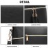 LB1938 - MISS LULU LEATHER LOOK DUAL ZIPPER CROSS BODY BAG - BLACK