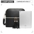 LB1938 - MISS LULU LEATHER LOOK DUAL ZIPPER CROSS BODY BAG - BLACK