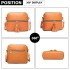 LB1938 - MISS LULU LEATHER LOOK DUAL ZIPPER CROSS BODY BAG - BROWN