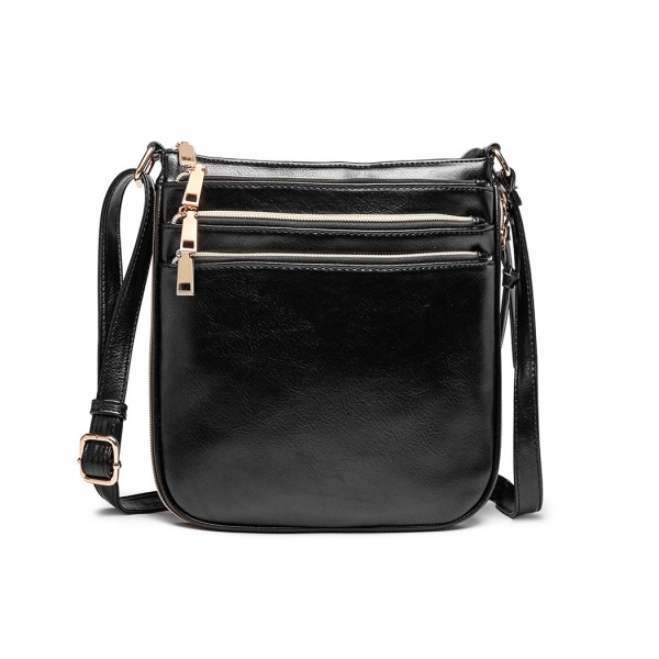 LB1939 - MISS LULU EXPANDING LEATHER LOOK CROSS BODY BAG - BLACK LB1939 - MISS LULU EXPANDING LEATHER LOOK CROSS BODY BAG - BLACK